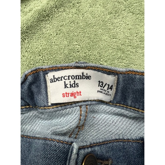 Abercrombie kids straight legged blue elastic waist jeans 13/14‎ - Picture 3 of 5